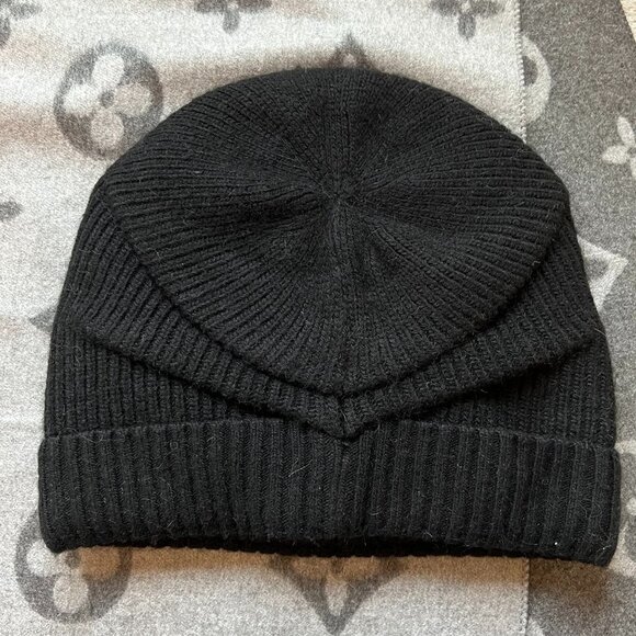 La-El All Black Wool & Angora Warm Winter Beanie Hat With Rhinestones main image 6